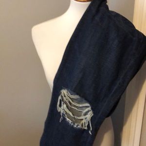 American Eagle Button Front Dark Wsh Distressed 14